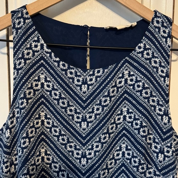 Pink Rose Women’s Blue & White Patterned Tank Top Dress Size Medium - Picture 4 of 11